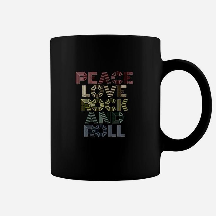 Peace Love Rock And Roll Coffee Mug
