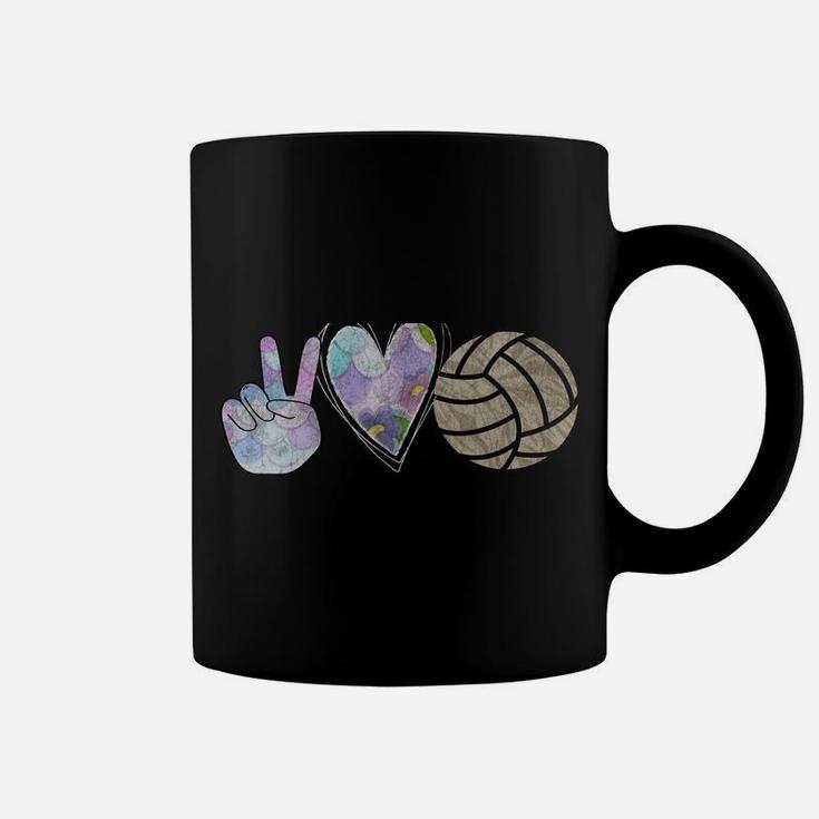 Peace Love Volleyball Cute Design For Women Teen Girls Sweatshirt Coffee Mug