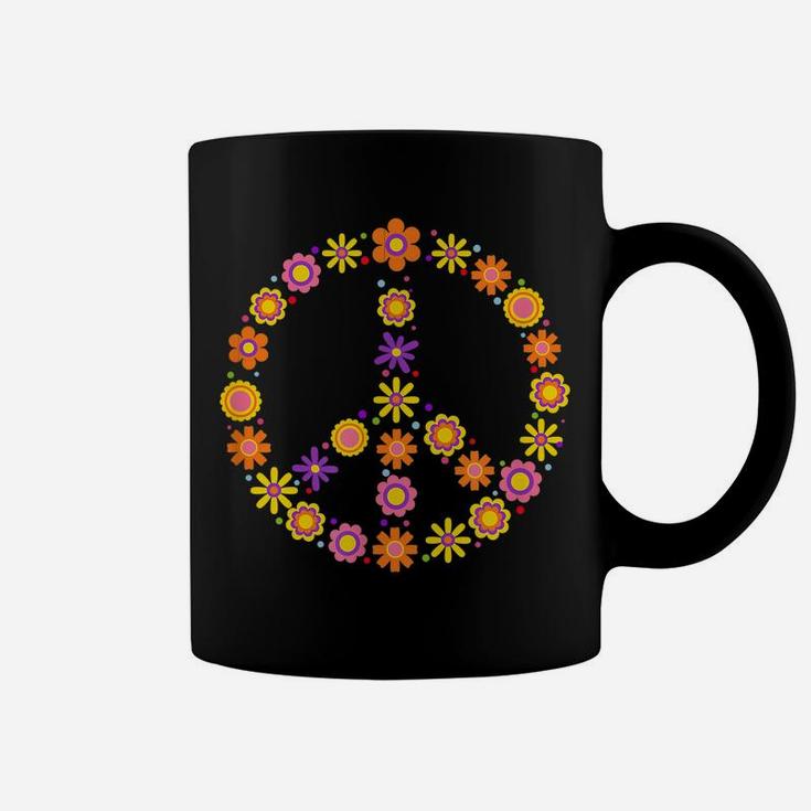 Peace Sign Flower Hippie Costume 60S 70S Coffee Mug