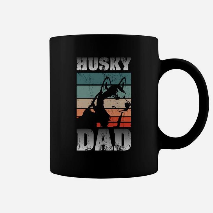 Pet Owner Men Husky Dad Fathers Day Dog Animal Retro Husky Coffee Mug