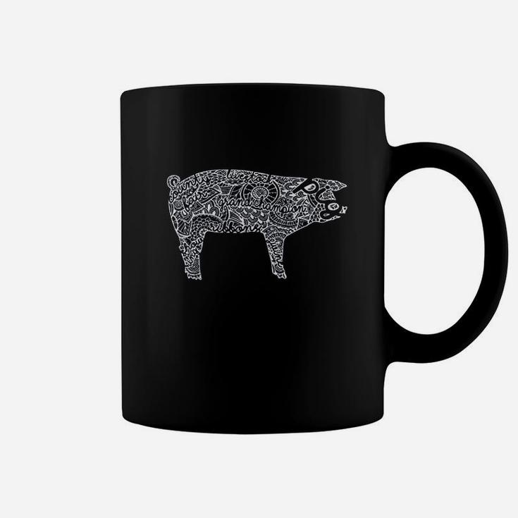 Pig Livestock Show Mandala Coffee Mug