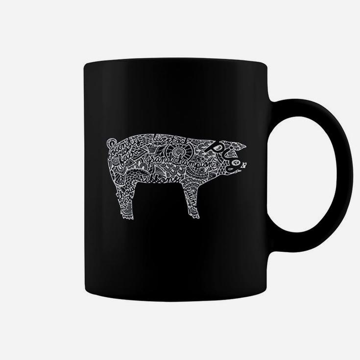 Pig Livestock Show Mandala  Swine Pork Stock Show Coffee Mug