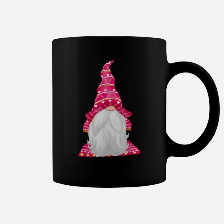 Pink Gnome Valentines Day Matching Couples Coffee Mug