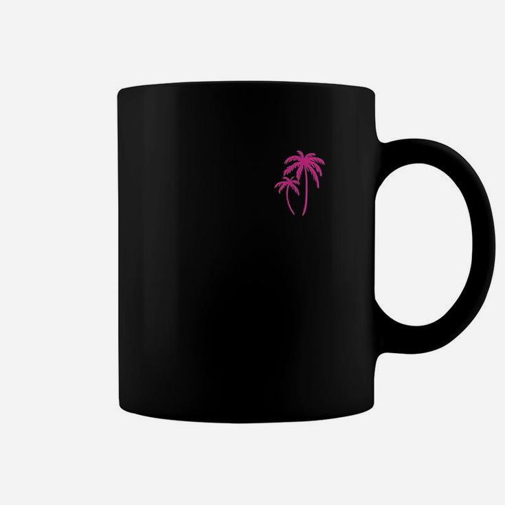 Pink Pocket Palm Tree Cute Hawaiian Summer Vacation Gift Coffee Mug