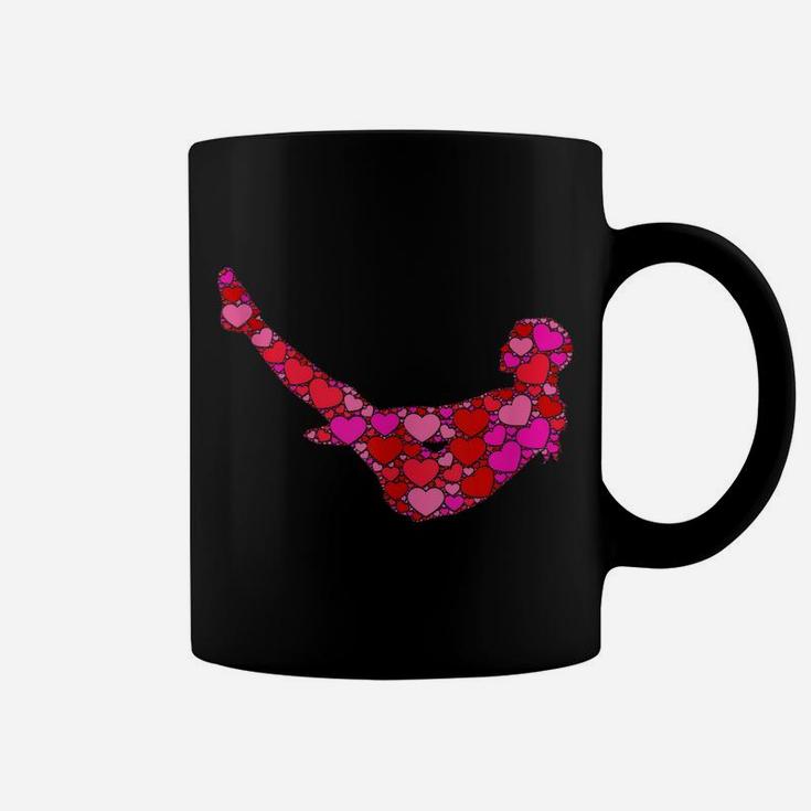 Pink Red Heart Valentines Day Gift For Women Girls - Pilates Coffee Mug