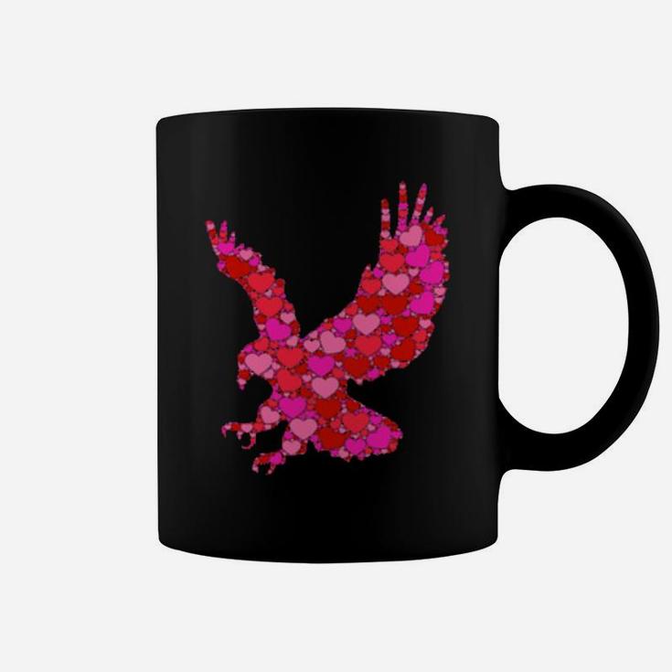 Pink Red Heart Valentines Day Girls Eagle Coffee Mug
