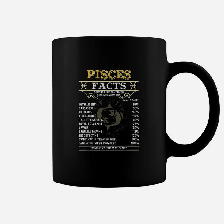 Pisces Facts Zodiac Signs Funny Birthday Gifts Men Women Coffee Mug