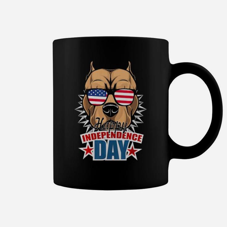 Pit Bull Hapy Independence Day Flag 4Th Of July Coffee Mug