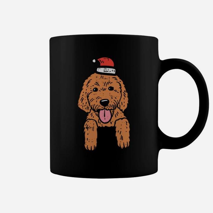 Pocket Goldendoodle Santa Hat Christmas Animal Pet Dog Gift Coffee Mug