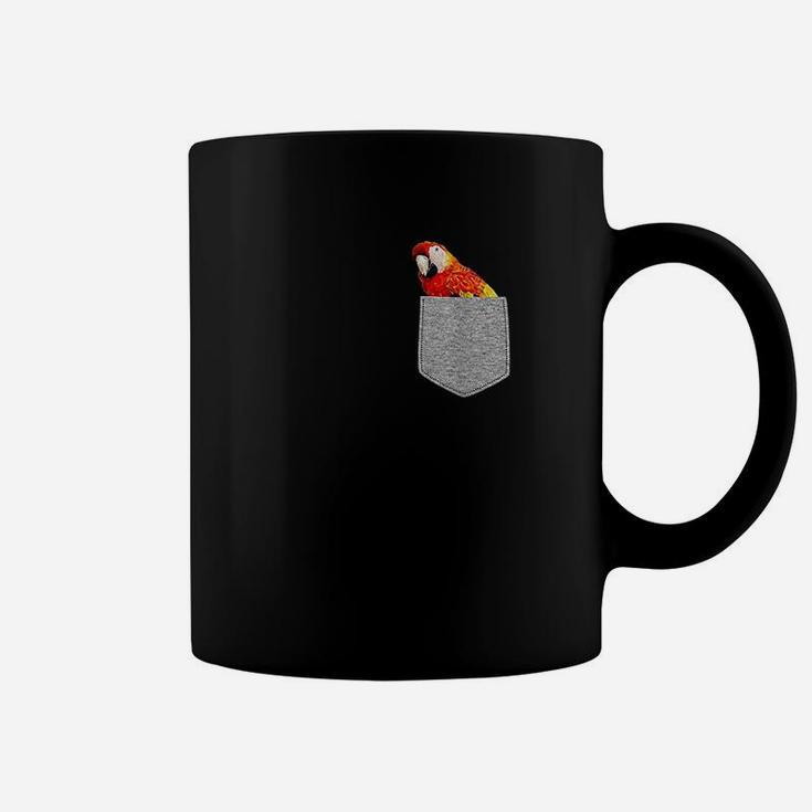 Pocket Red Macaw Parrot Funny Bird Cool Novelty Coffee Mug