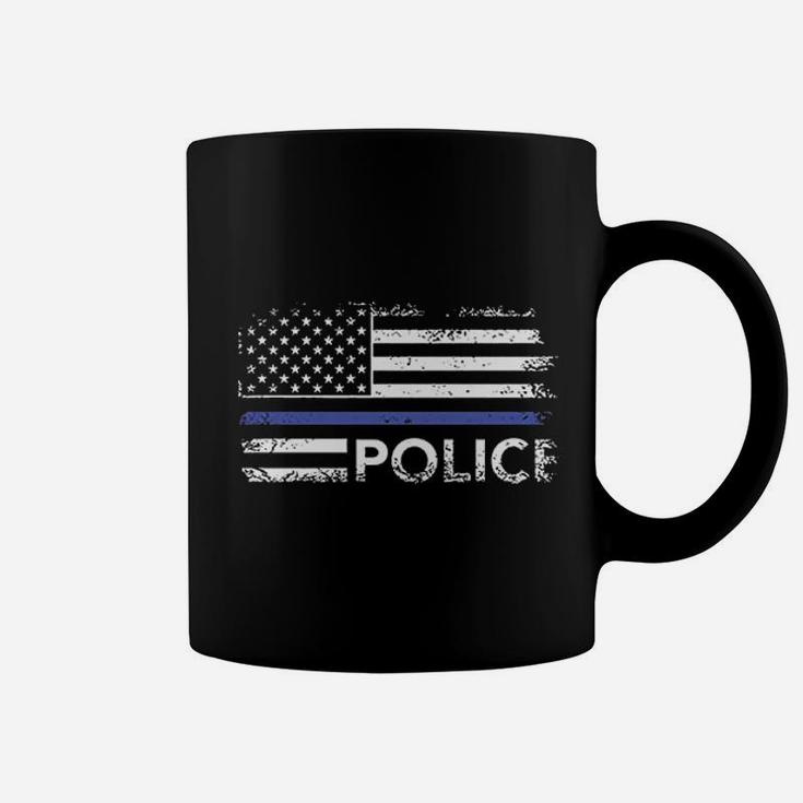 Police American Flag Coffee Mug
