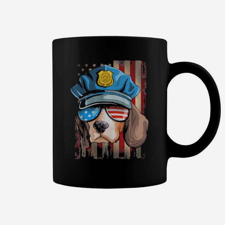 Police Beagle 4Th Of July Funny Coffee Mug