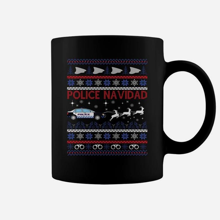 Police Navidad Ugly Christmas Sweater Design Sweatshirt Coffee Mug