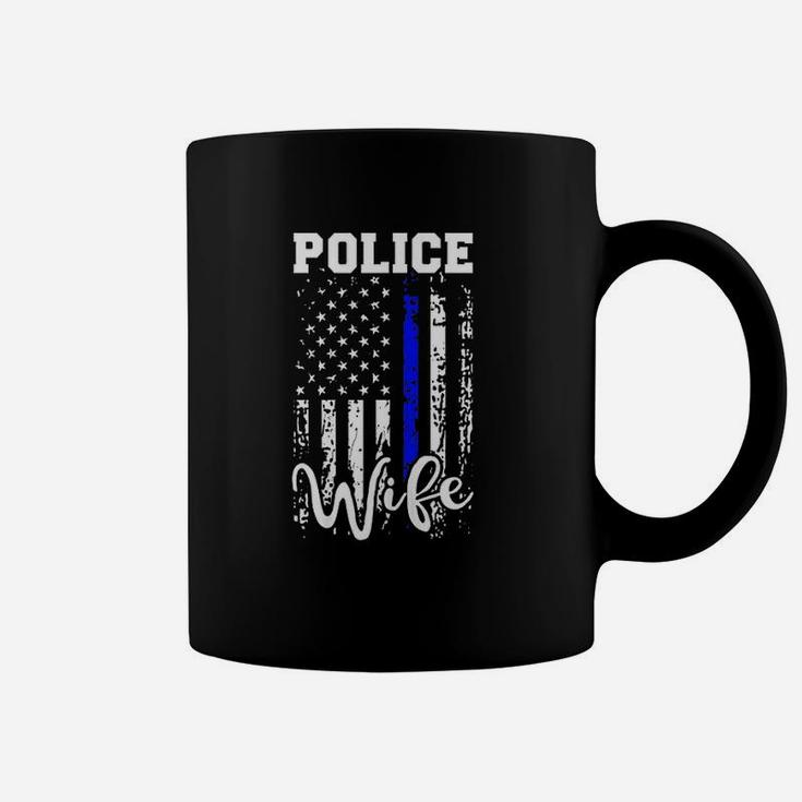 Police Wife Police Officer Wife Gift American Flag Coffee Mug