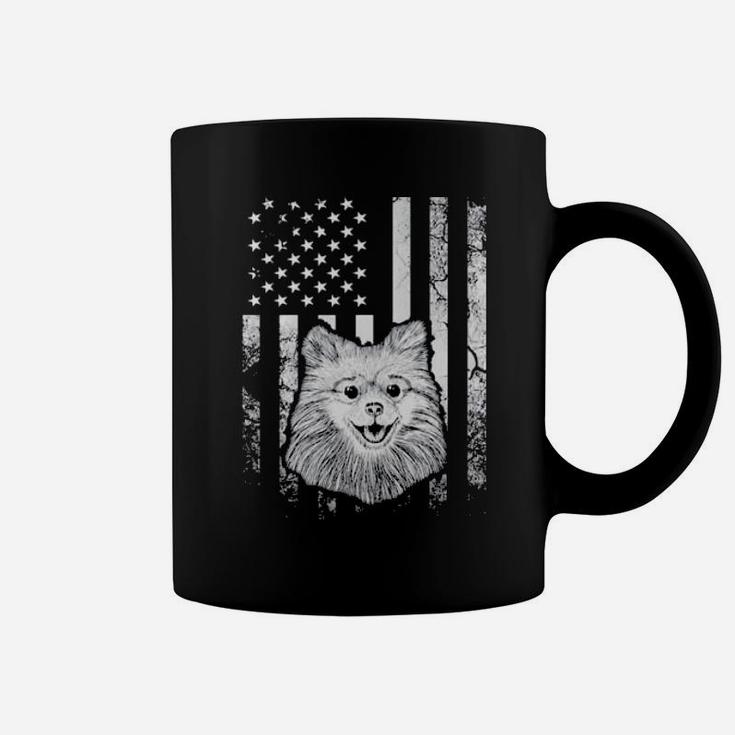 Pomeranian 4Th Of July America Dog Usa Flag Patriotic Coffee Mug
