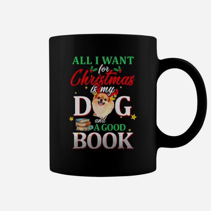 Pomeranian My Dog And A Good Book For Xmas Gift Coffee Mug
