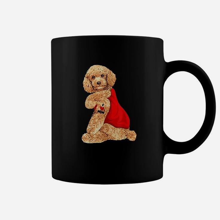 Poodle Dog I Love Mom Tattoo Lover Funny Gift Coffee Mug