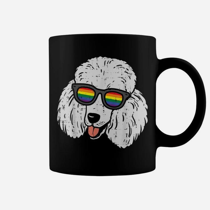 Poodle Dog Lgbtq Rainbow Flag Gay Pride Ally Dog Lover Coffee Mug