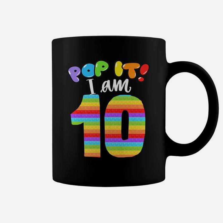 Pop It I Am 10 Years Old 10Th Cool Birthday Party Fidget Coffee Mug