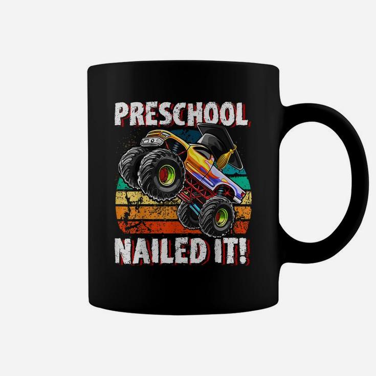 Preschool Monster Truck Retro Graduation Cap Gift For Boys Coffee Mug