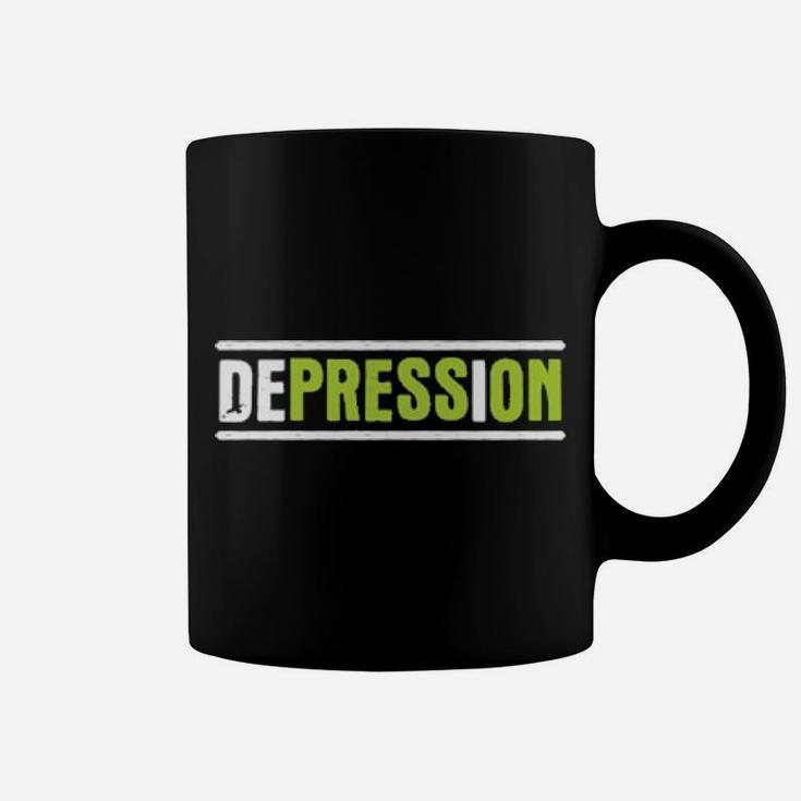 Press On Hidden Message Depression Awareness Coffee Mug