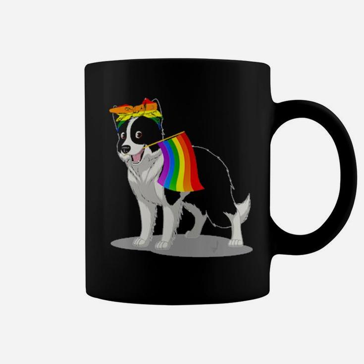 Pride Lgbt Flag Gay Be Lesbian Border Collie Lover Gifts Coffee Mug