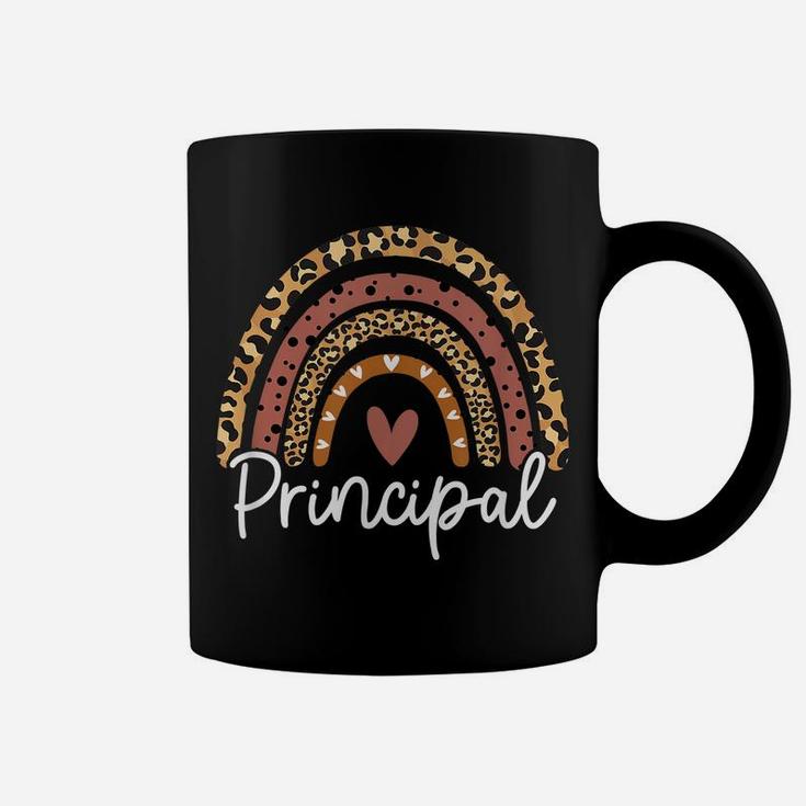 Principal Leopard Rainbow Funny School Principal Gift Coffee Mug