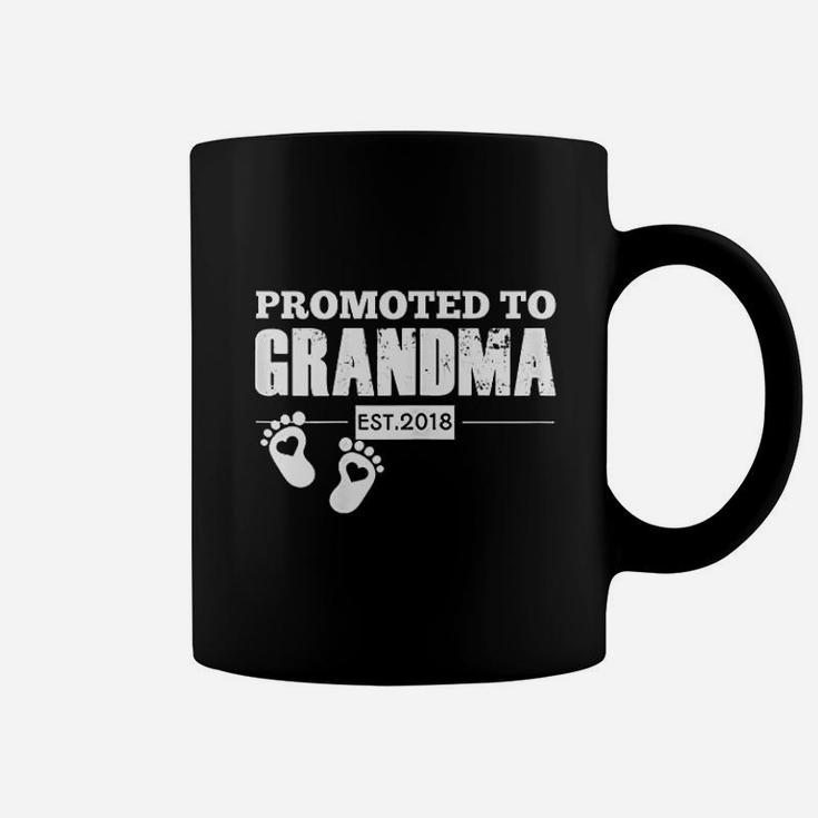 Promoted To Grandma Est 2018 First Time Mom Coffee Mug