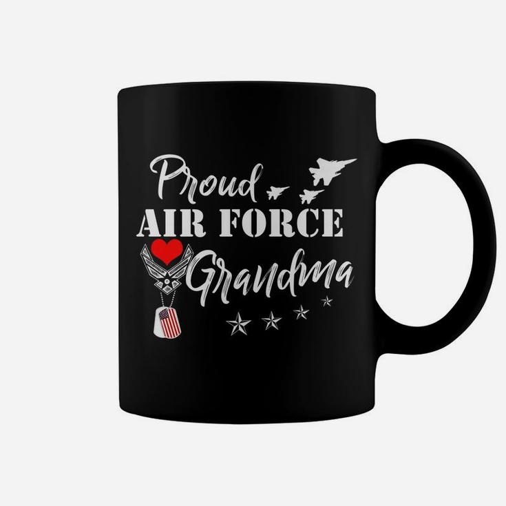 Proud Air Force Grandma Shirt Heart Military Women Men Coffee Mug