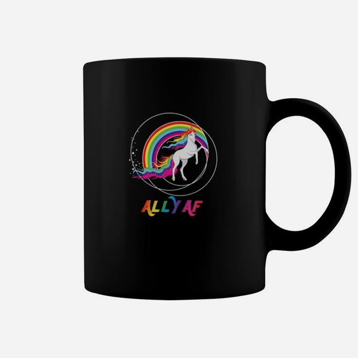 Proud Ally Af Gay Pride Allies Rainbow Pride Flag Unicorn Coffee Mug