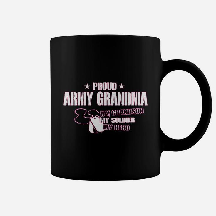 Proud Army Grandma My Grandson Soldier Hero Coffee Mug
