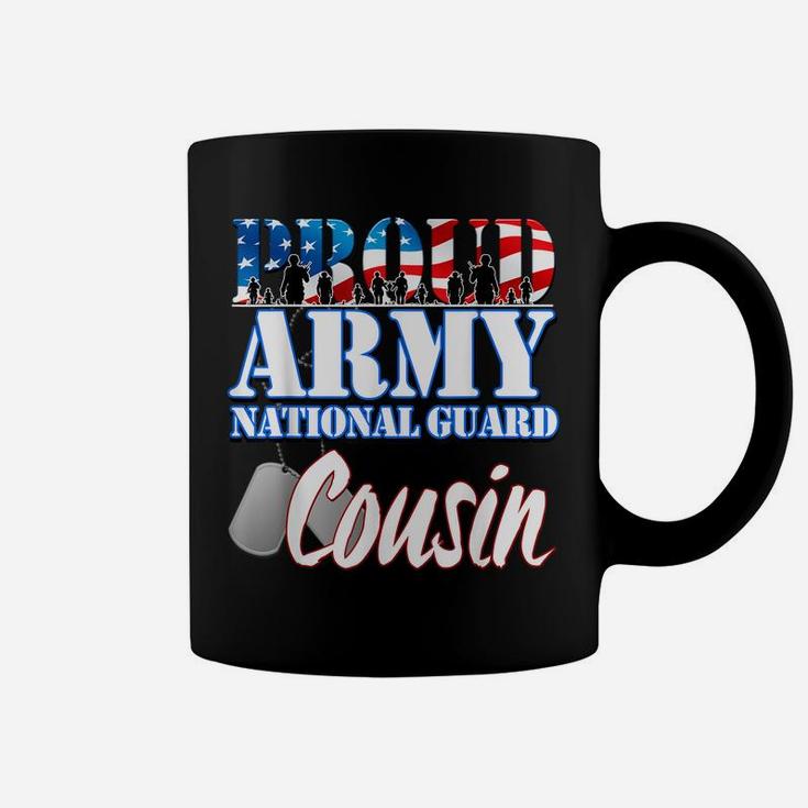 Proud Army National Guard Cousin Dog Tag Flag Shirt Men Coffee Mug