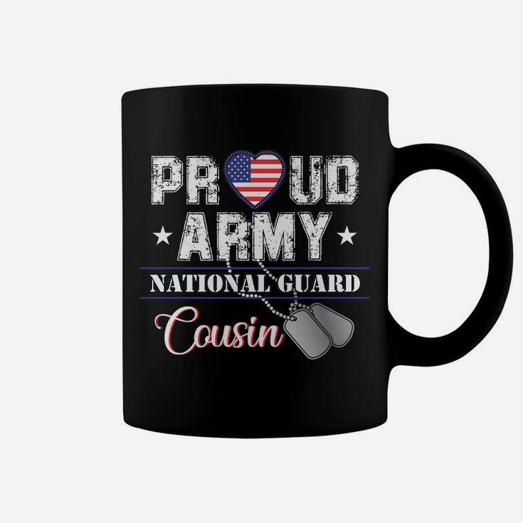 Proud Army National Guard Cousin Usa Heart Flag Gift Coffee Mug