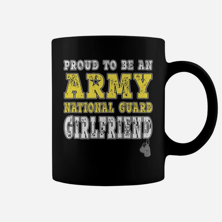 Proud Army National Guard Girlfriend Us Flag Military Couple Coffee Mug