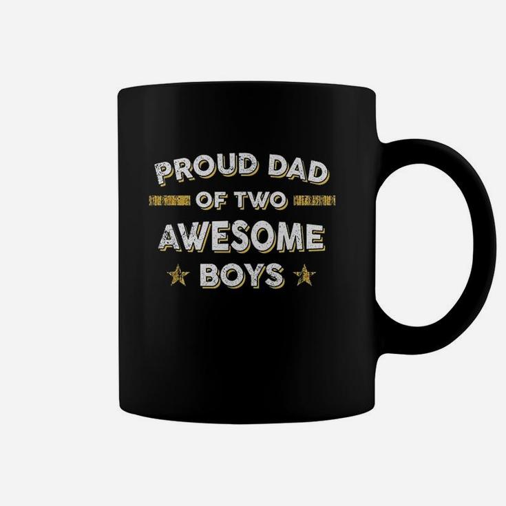 Proud Dad Of 2 Two Awesome Boys Coffee Mug