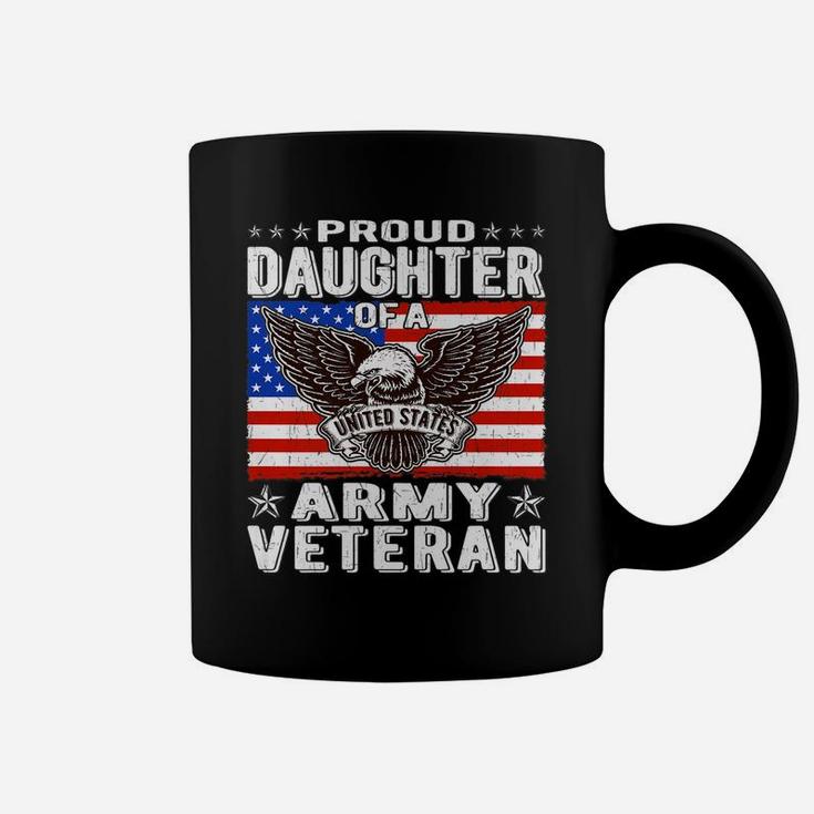 Proud Daughter Of Army Veteran Patriotic Military Child Gift Coffee Mug