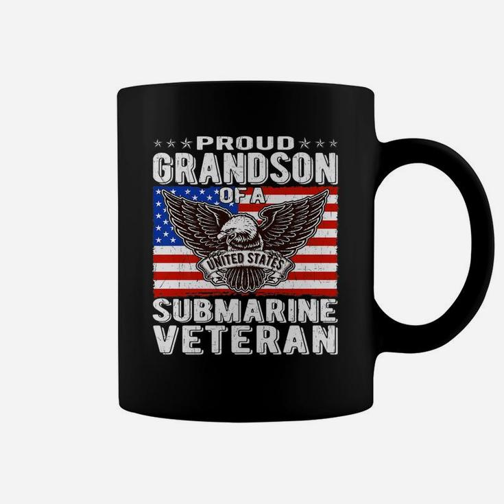 Proud Grandson Of Submarine Veteran Patriotic Military Gifts Coffee Mug