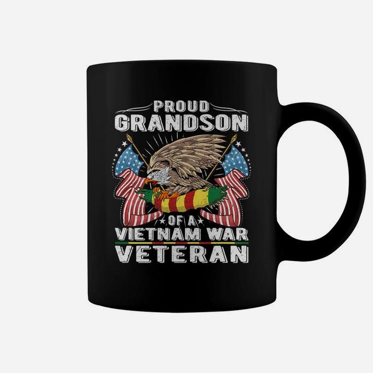 Proud Grandson Of Vietnam Veteran Military Vets Family Gift Coffee Mug