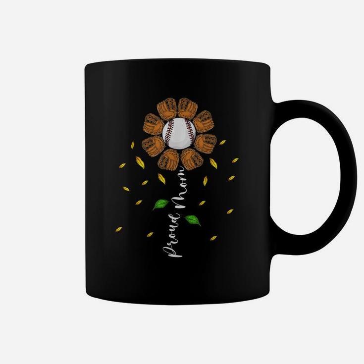 Proud Mom Flower Happy Mother's Day Matching Baseball Lover Coffee Mug