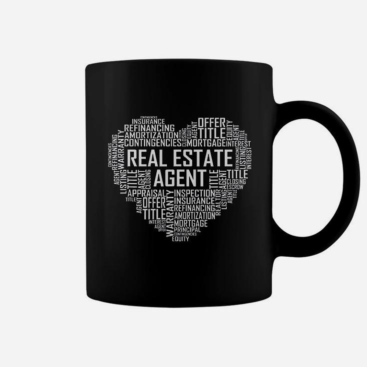 Proud Real Estate Agent Heart Coffee Mug