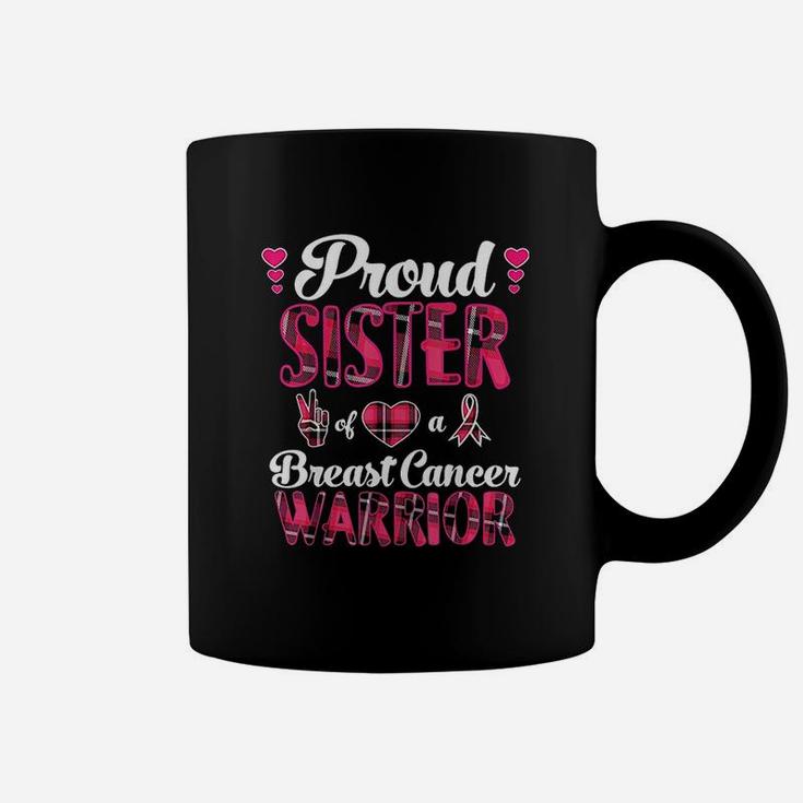 Proud Sister Awareness Warrior Pink Ribbon Coffee Mug
