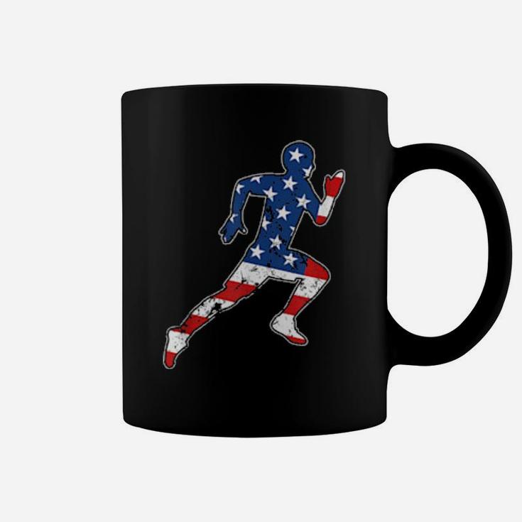 Proud Us American Athletic Racing Runner Sports Coffee Mug
