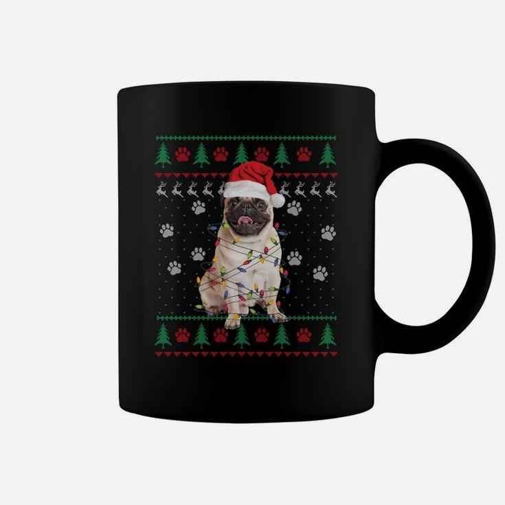 Pug Dog Ugly Christmas Sweater Pajama Pug Lover Gift Sweatshirt Coffee Mug