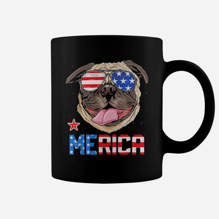Pug Merica 4Th Of July   Dog Puppy Coffee Mug