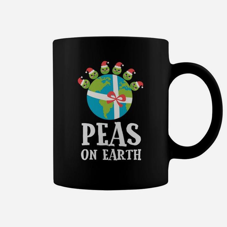 Pun Christmas Sayings Peas On Earth Funny Xmas Gift Sweatshirt Coffee Mug