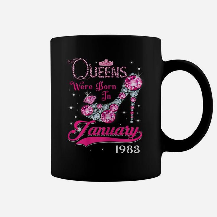 Queen 37Th Birthday Gift Queens Are Born In January 1983 Coffee Mug