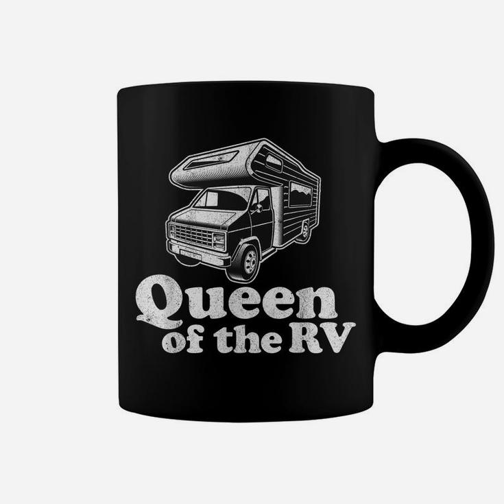 Queen Of The Rv Funny Camping Retro Motorhome Womens Gift Coffee Mug
