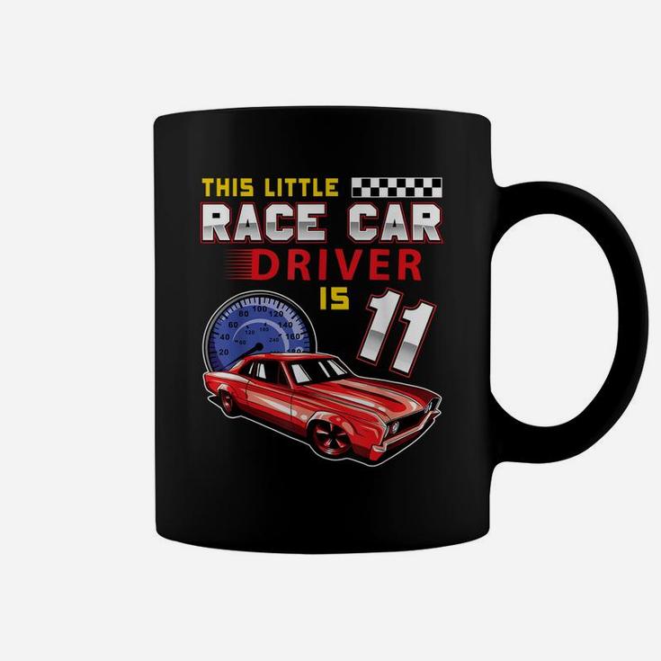 Race Car 11Th Birthday Toddler Boy Racing 11 Years Old Coffee Mug