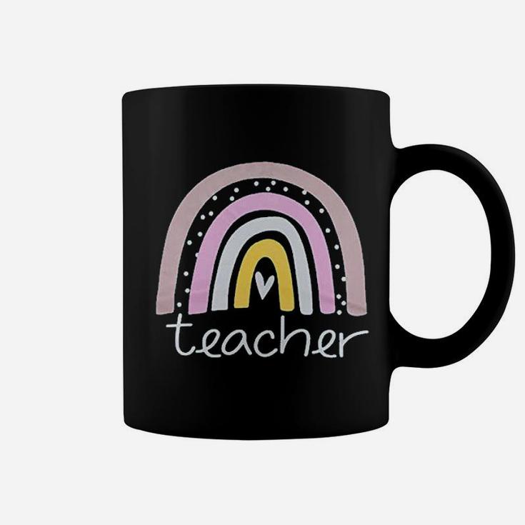 Rainbow Teacher Teacher Love Heart Cute Coffee Mug