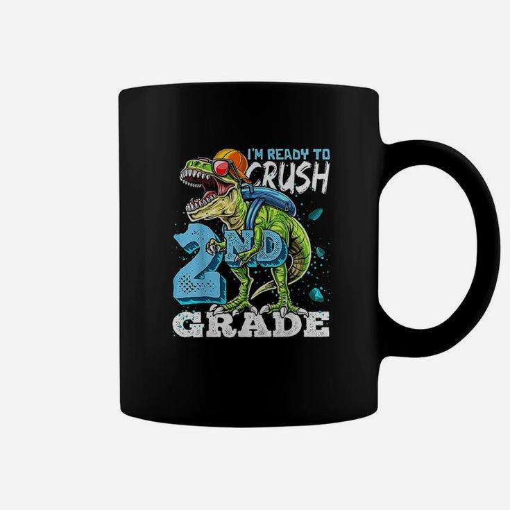 Ready To Crush 2Nd Grade T Rex Dinosaur Back To School Boys Coffee Mug